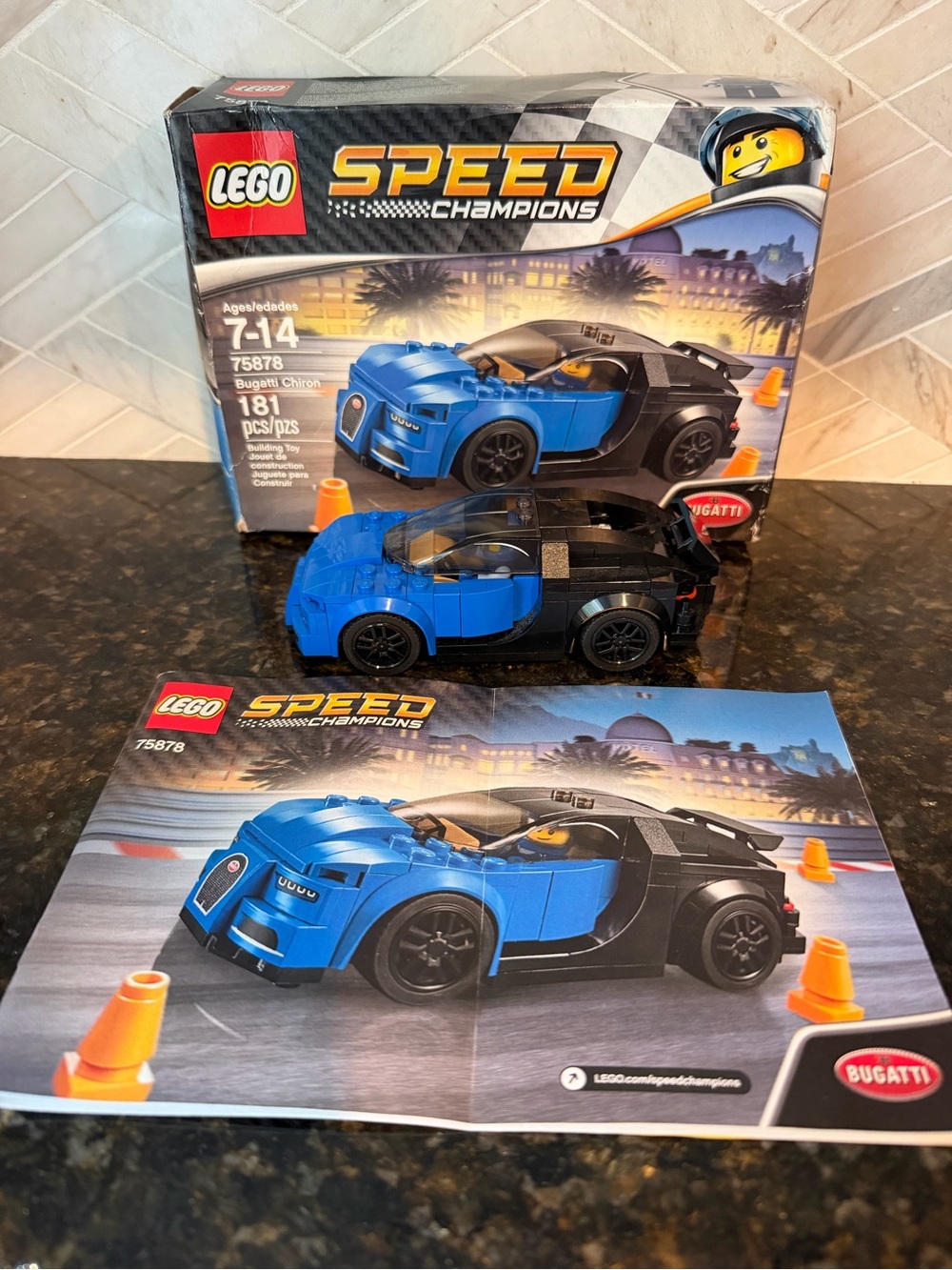 LEGO Speed Champions 75878 Bugatti Chiron Complete Set